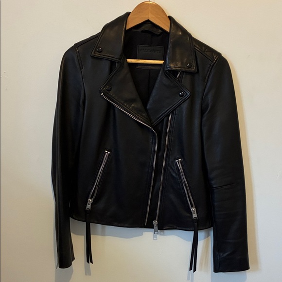 DALBY SLIM FIT LEATHER BIKER JACKET - Picture 6 of 10